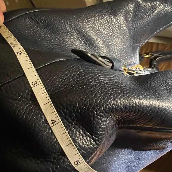 Coach Madison Navy Blue Leather Maggie Hobo Shoulder Bag Purse Tote - NCO - Picture 13 of 13
